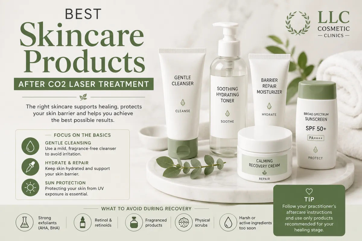 Best skincare products for skin after CO2 laser treatment