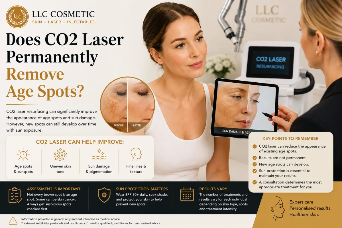 CO2 laser resurfacing consultation for age spots and sun-damaged skin