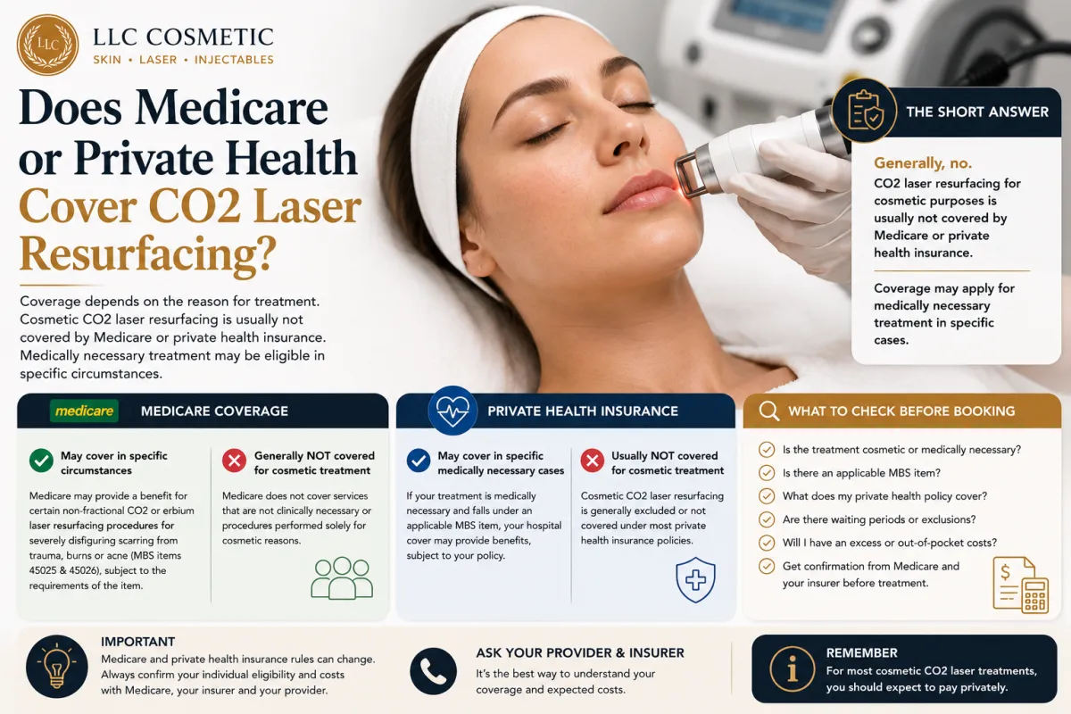 Medicare and private health insurance coverage for CO2 laser resurfacing
