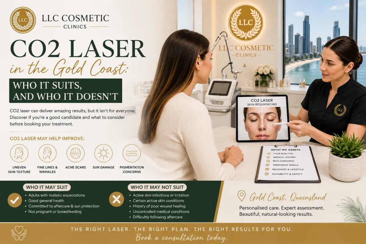 CO2 laser suitability consultation for a patient at a Gold Coast cosmetic clinic