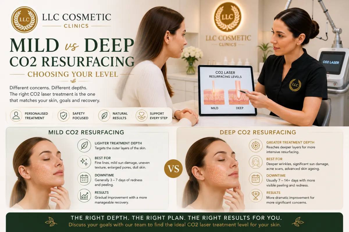 Mild vs deep CO2 resurfacing treatment levels and recovery explained