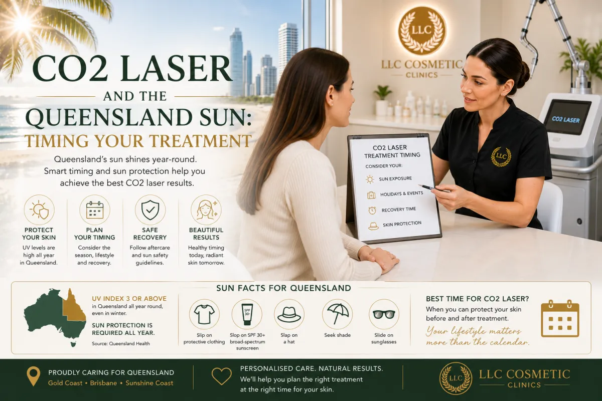 CO2 laser treatment timing and sun protection in Queensland