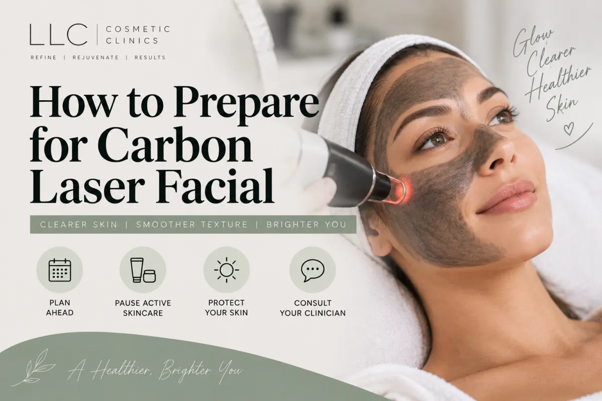 How to prepare for a carbon laser facial, with skincare prep tips and treatment guidance from LLC Cosmetic Clinics.