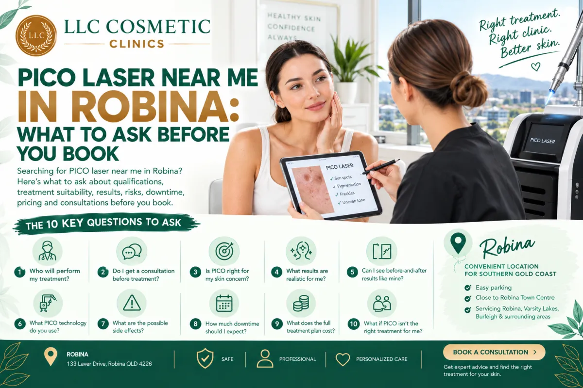 PICO laser consultation and treatment at a Robina cosmetic clinic