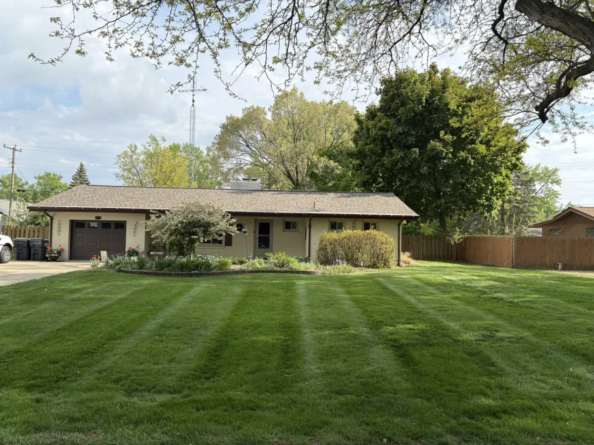 Lawn care done by Hampton Lawn Solution in Mainville