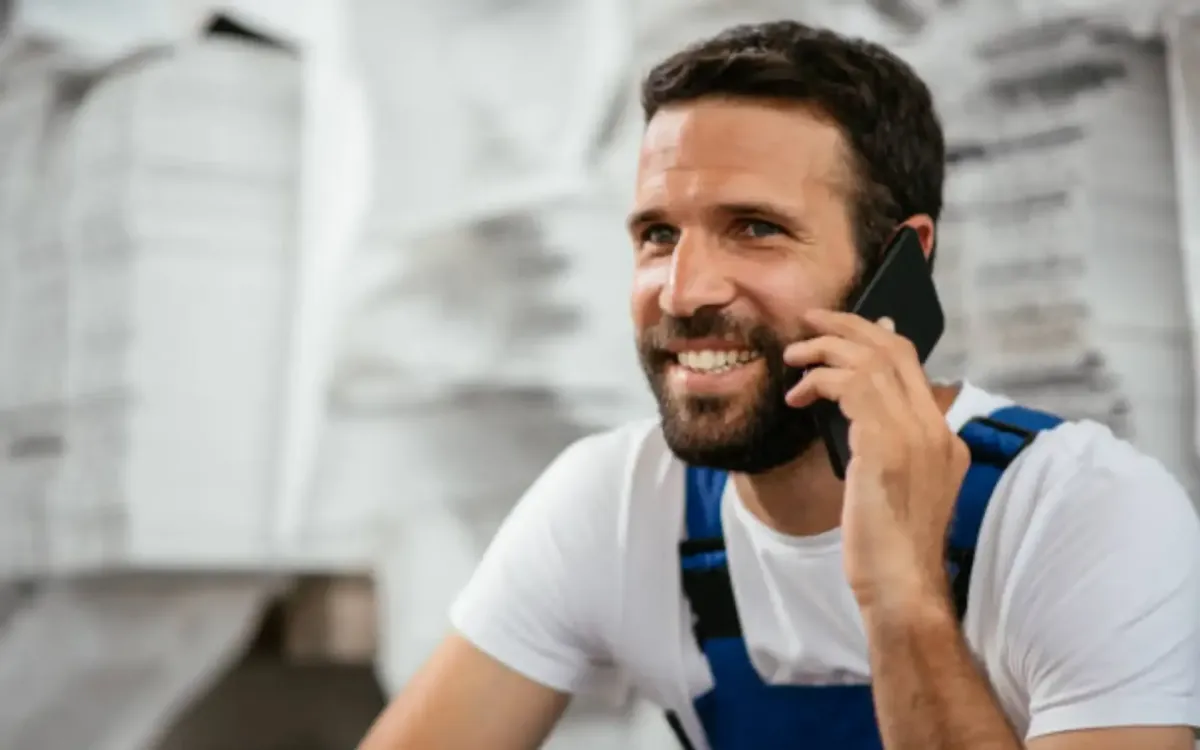 Home Services Business Owner talking to new lead