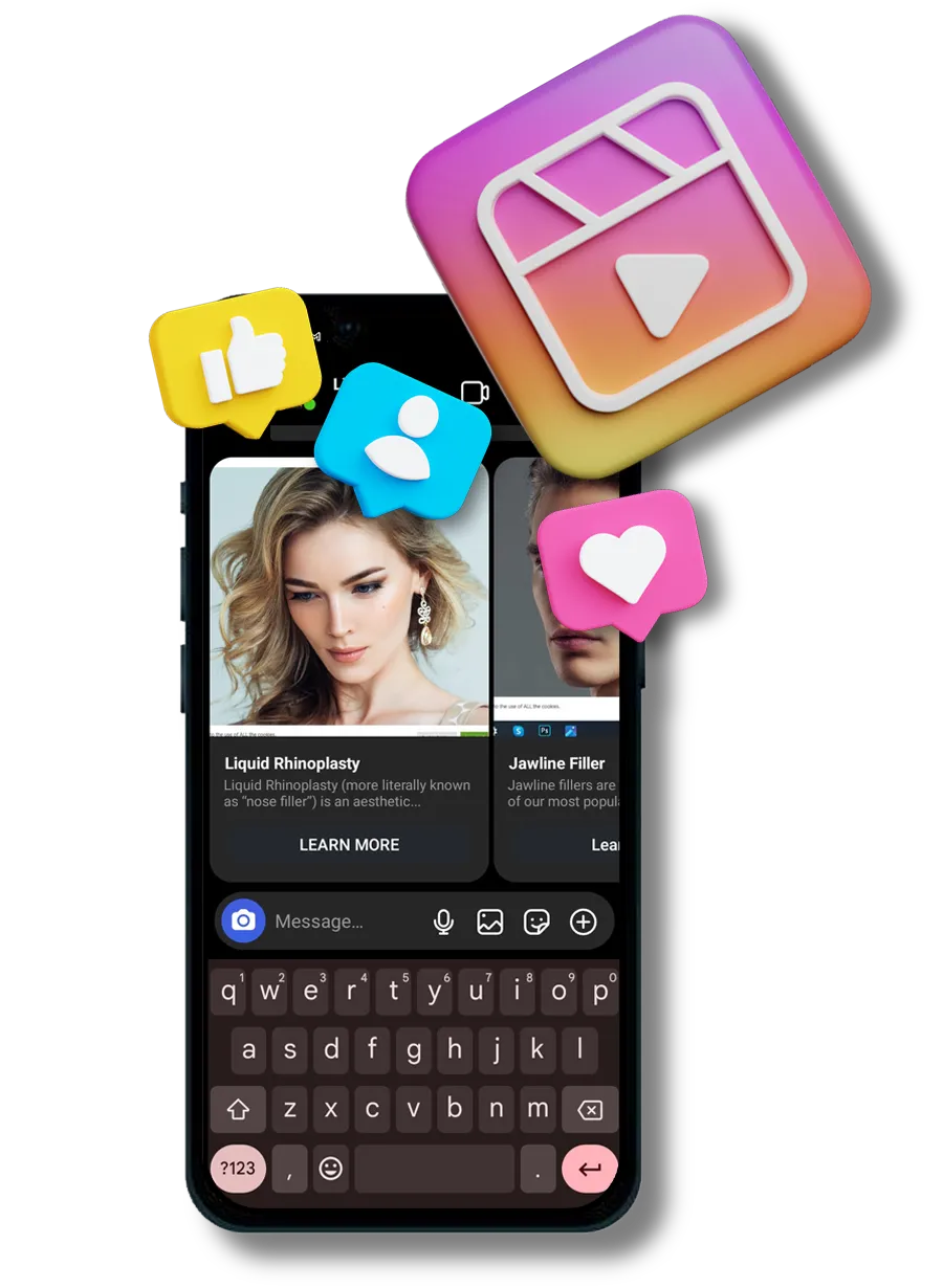 Chatbot providing automated customer support in a ManyChat interface.