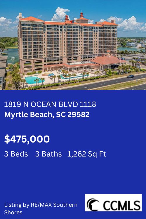 Bach front condo for sale, condo for sale in myrtle beach, dona lee