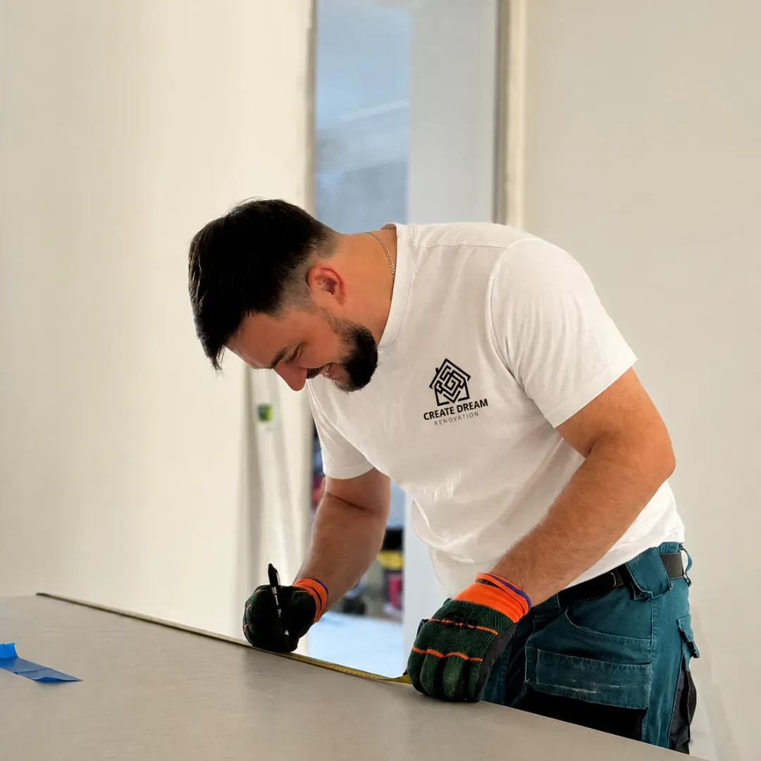 Create Dream Renovation contractor working on a home renovation in Calgary