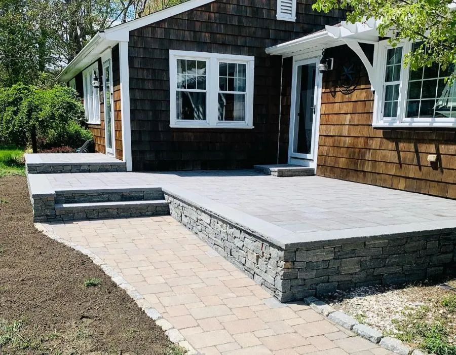 Cranston Concrete builds and installs Patio