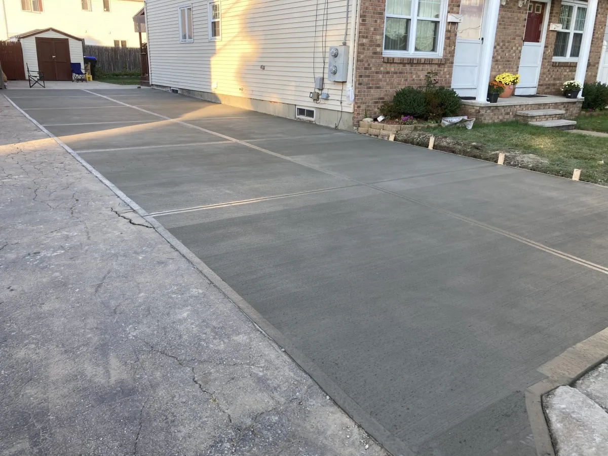 Cranston Concrete builds and installs Driveway