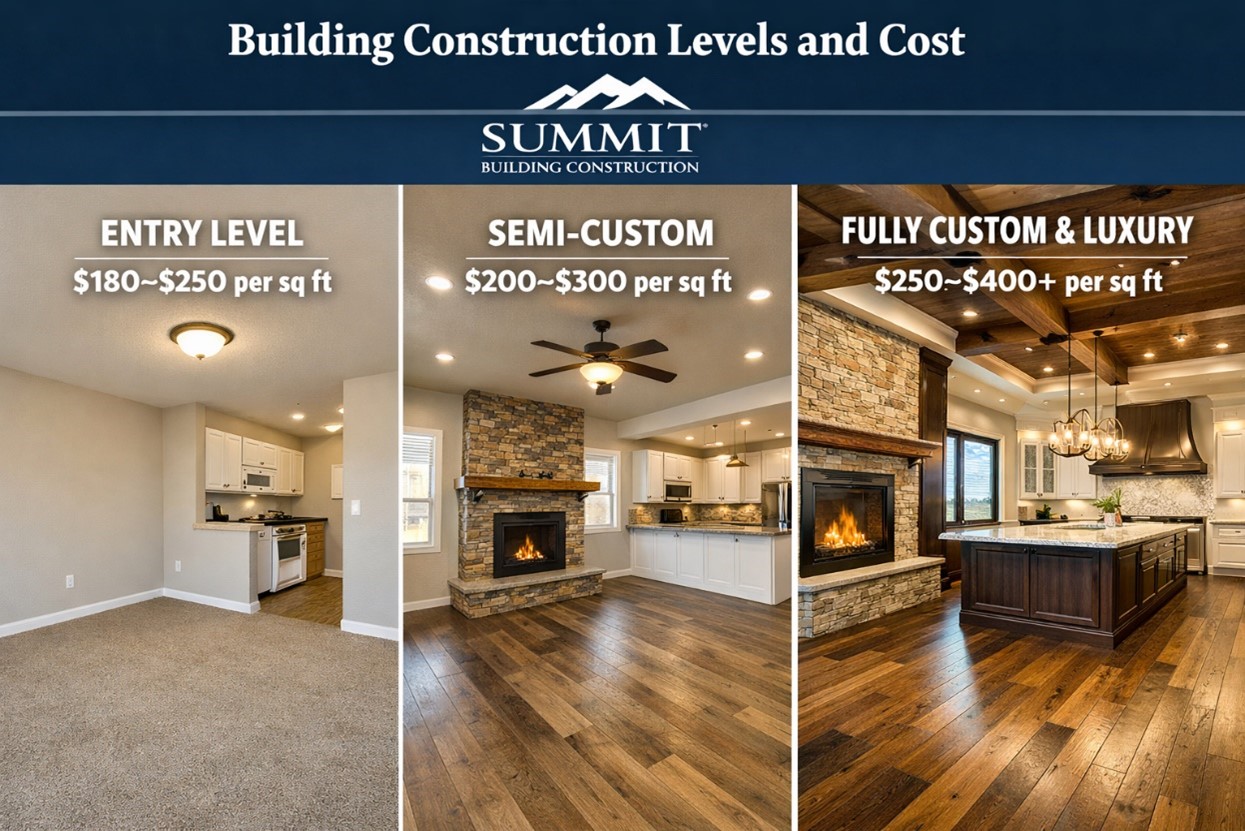 Interior finishes in a Summit Building Construction custom home in Cedar City, Utah, illustrating how finish level affects the cost per square foot.