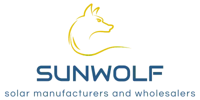 SunWolf compact wordmark and mark lockup