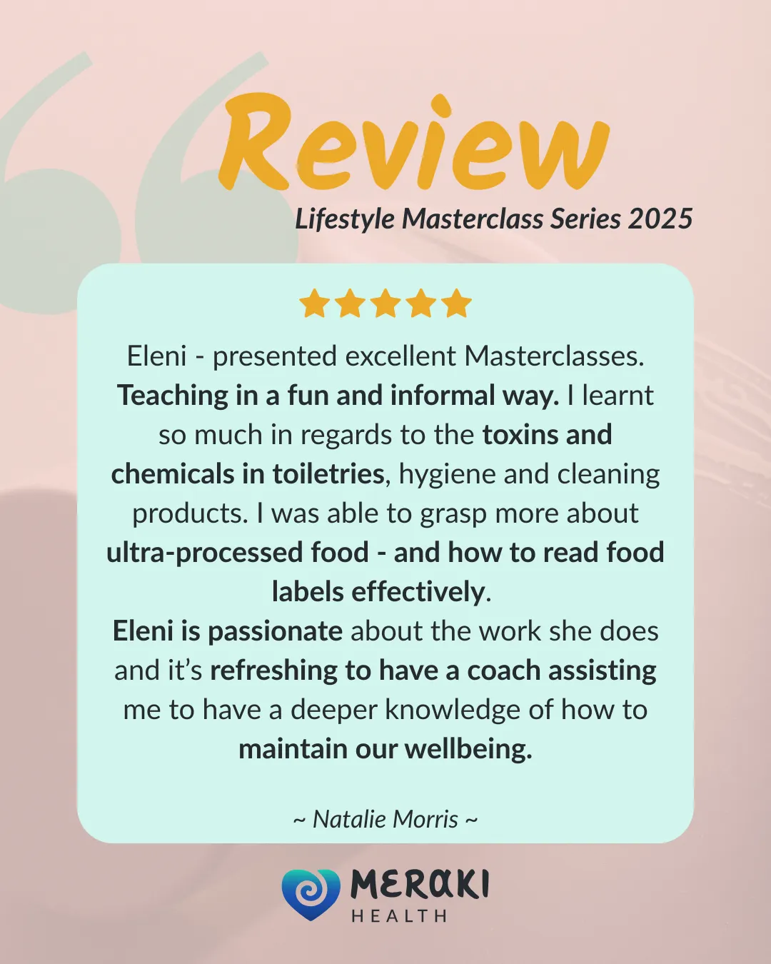 review from client