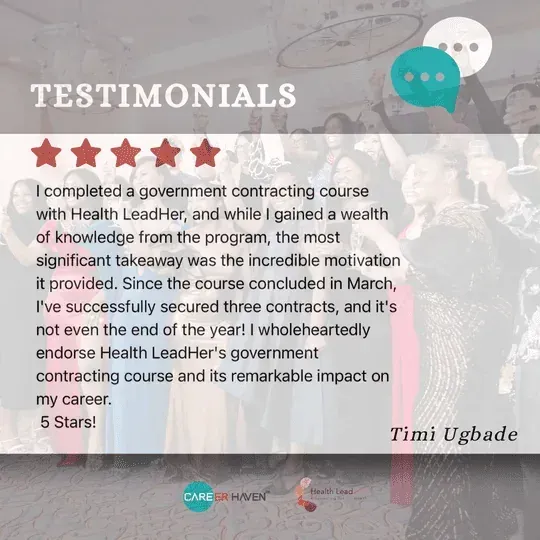 Testimonial from Timi Ugbade: secured three contracts before the end of the year