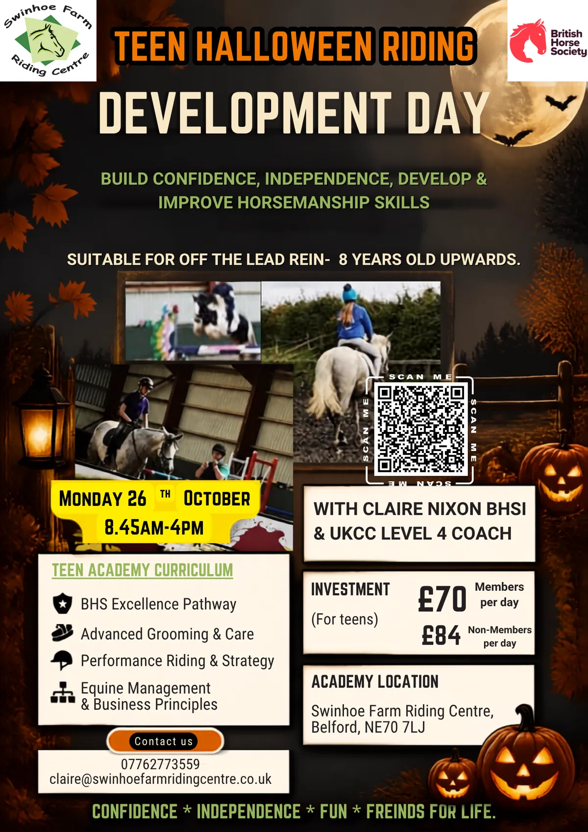 Teen riding Monday days horse riding northumberland