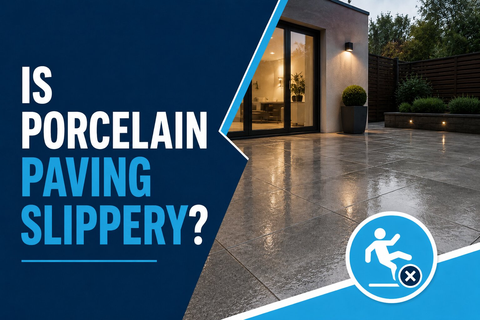 Is Porcelain Paving Slippery When Wet? The truth about patio safety