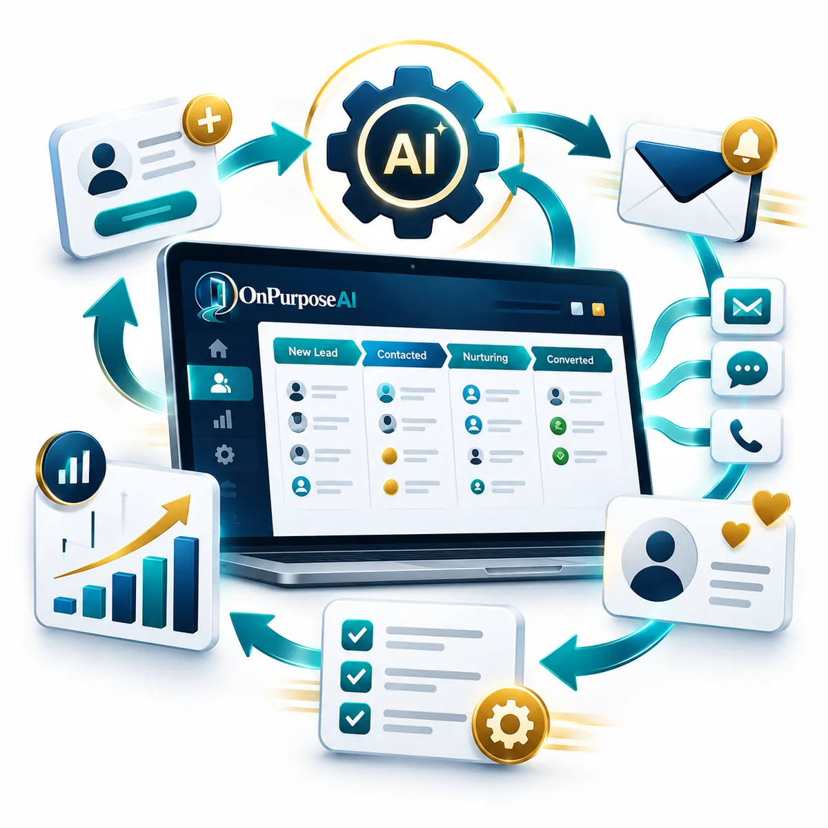 CRM automation, lead nurturing and follow-up workflows