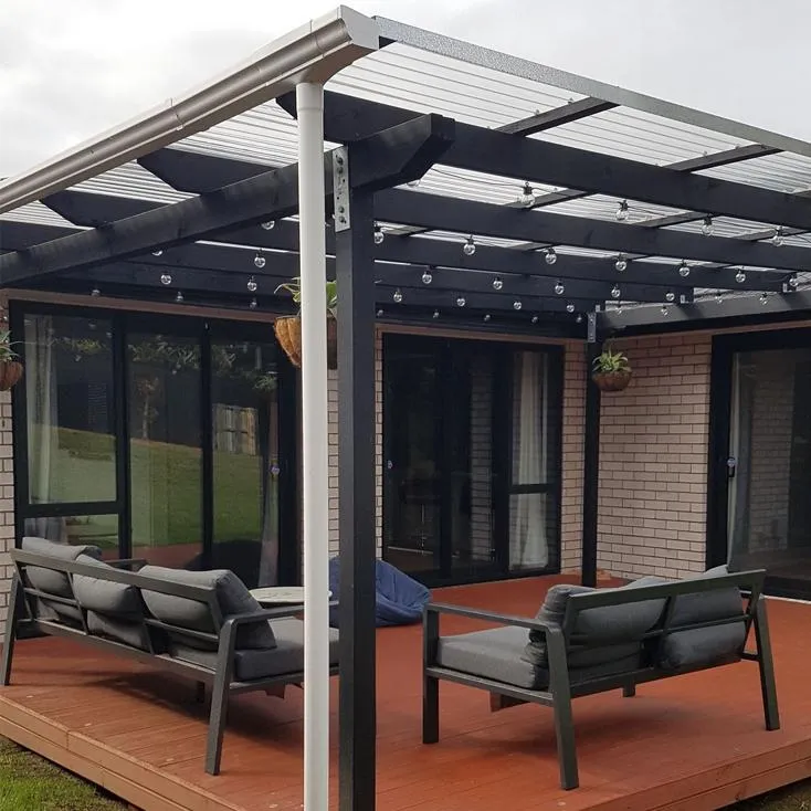 Timber pergola with clear roofing built by A+ Shaf’s Property Maintenance in Auckland