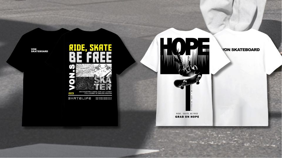 White VON'S logo t-shirt