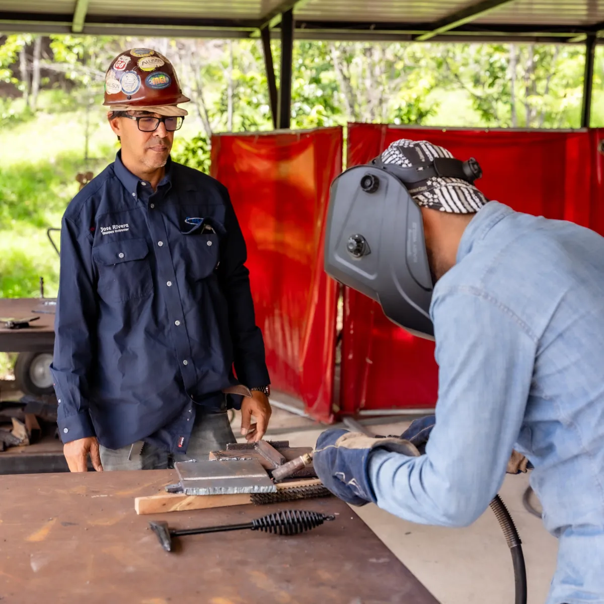 woman wearing blue coat