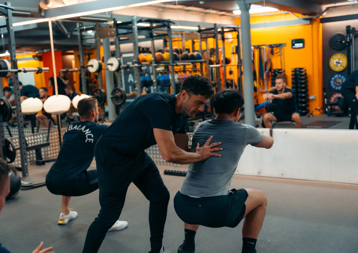 Athletes running a race with motion blur