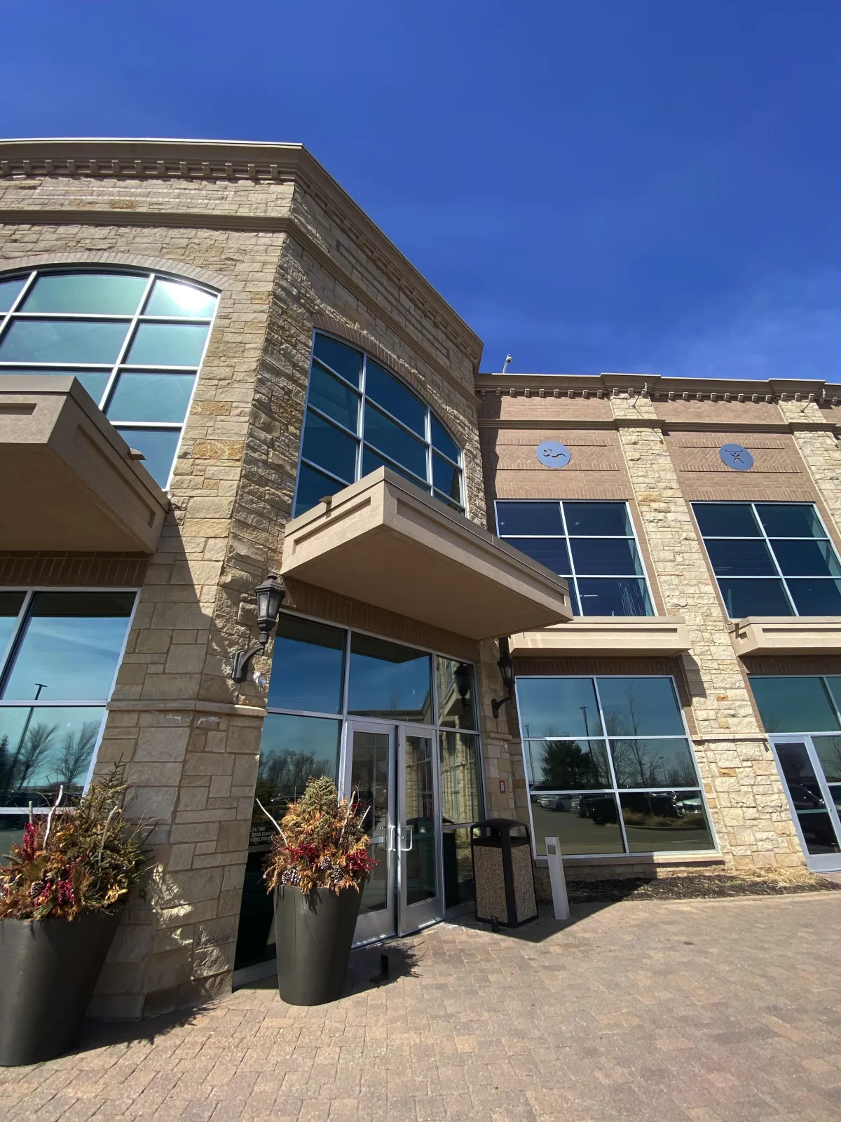 Commercial office building with spotless windows cleaned by WellDone Windows professional service