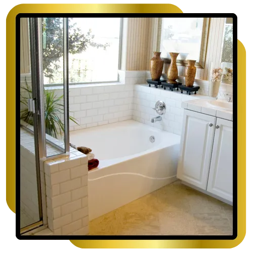Modern bathroom remodeling project with stylish vanity in Glendale, CA
