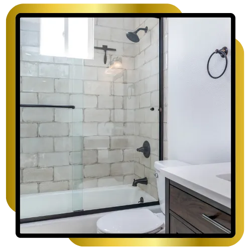 Comfortable and updated bathroom design after remodeling in Glendale, CA