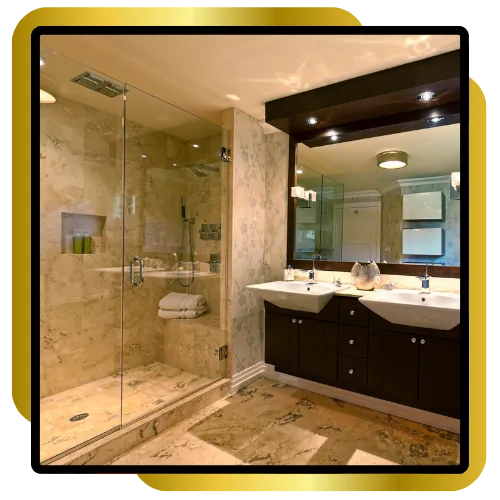 Remodeled bathroom in Long Beach, CA with clean layout and bright finishes