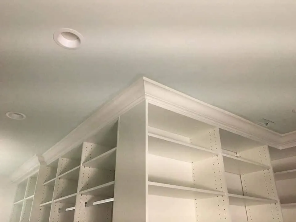 Traditional crown molding installation