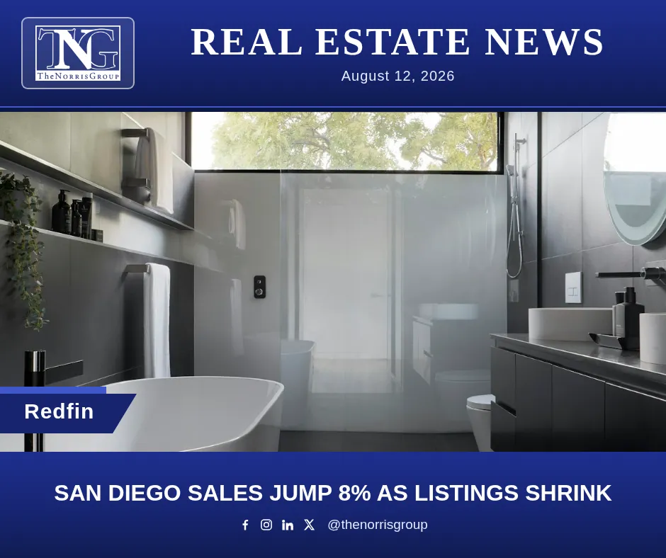 San Diego Sales Jump 8% As Listings Shrink