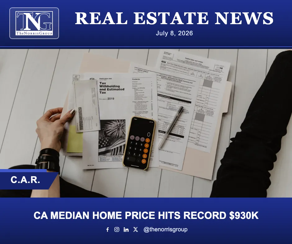 California real estate market update for July 2026