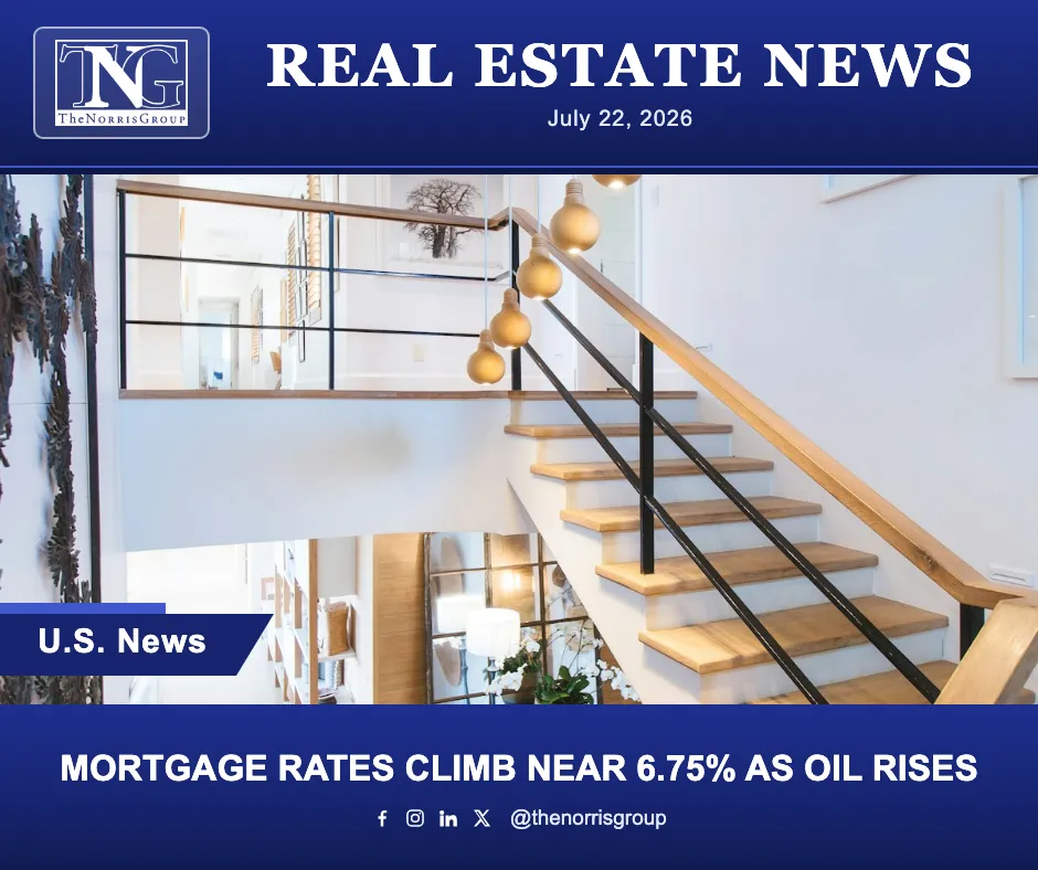 Mortgage Rates Climb Near 6.75% As Oil Rises