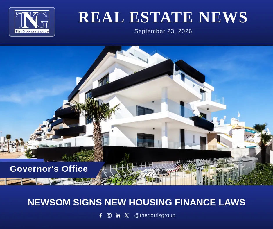 Newsom Signs New Housing Finance Laws