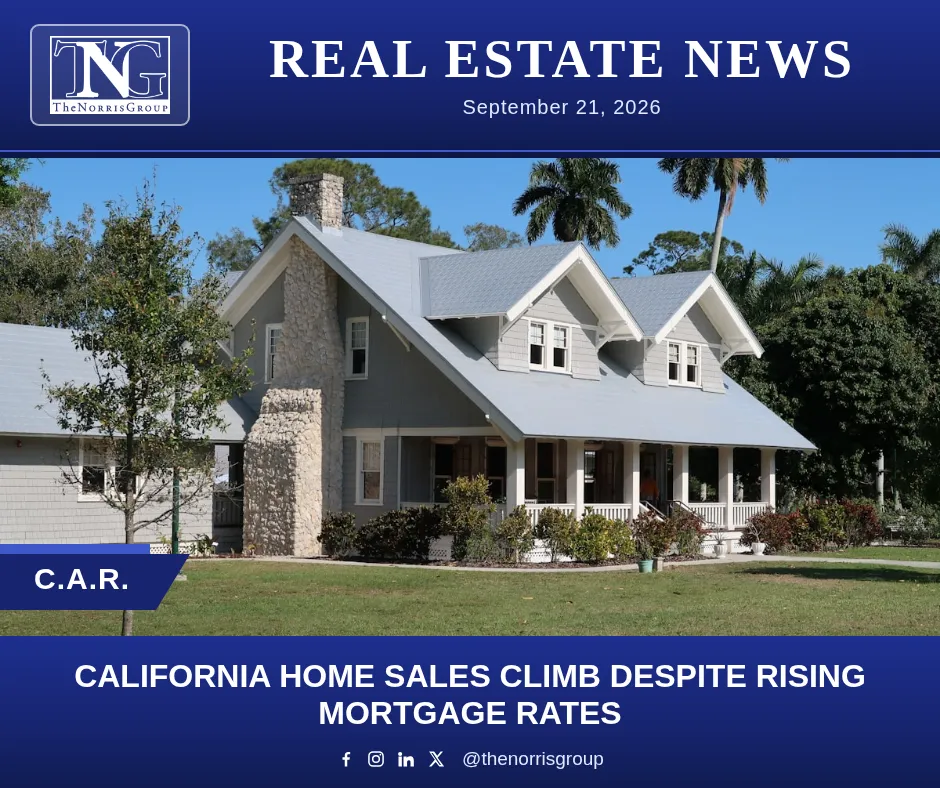 California real estate market update for September 2026