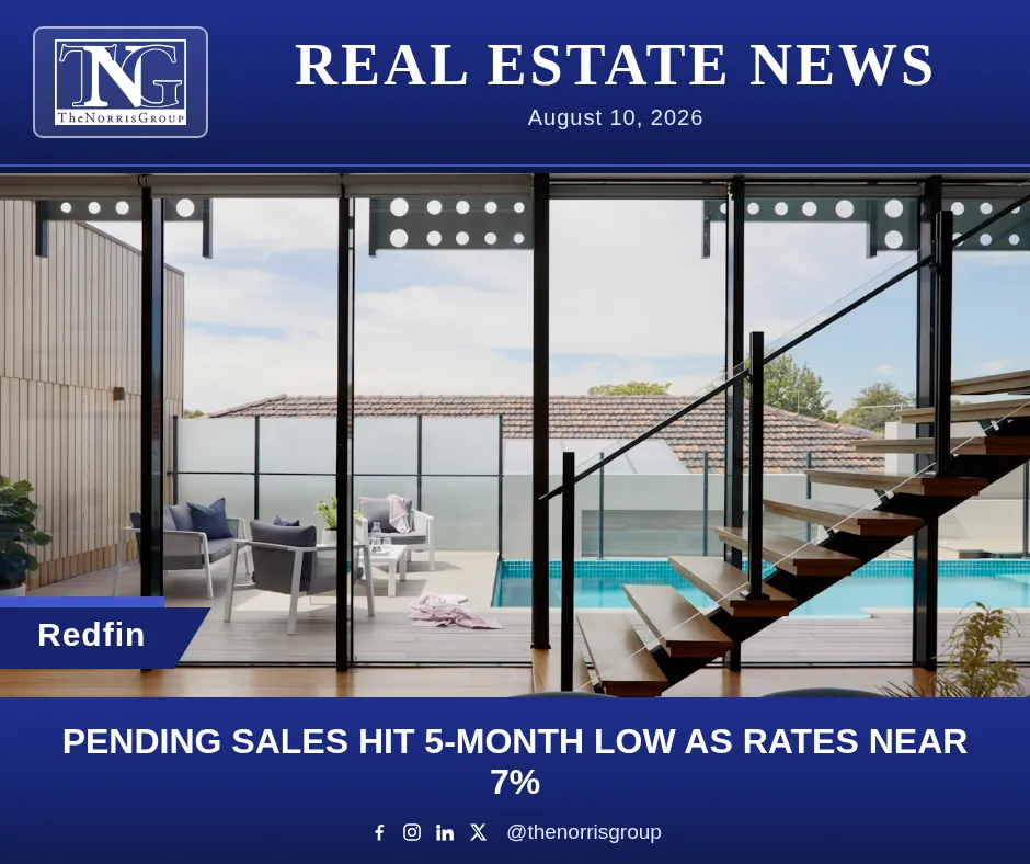 Pending Sales Hit 5-Month Low As Rates Near 7%