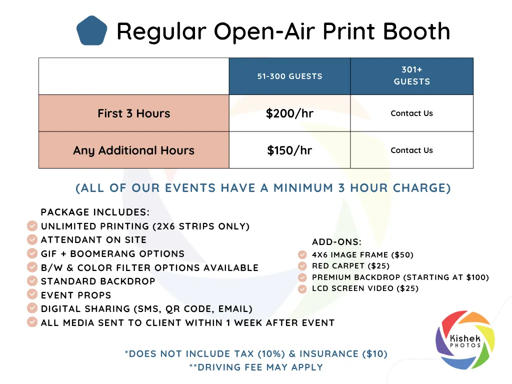 KishekPhotos Pricing packages