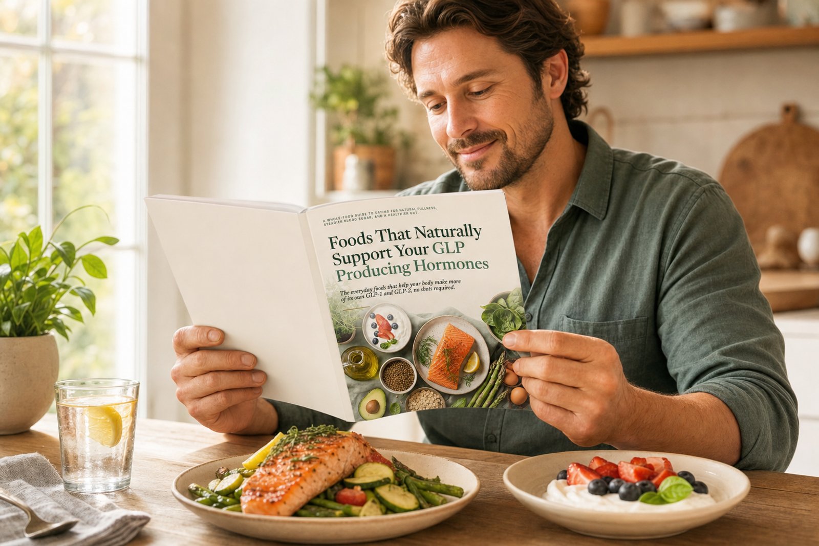 A clean, organized fridge or meal prep containers full of healthy food