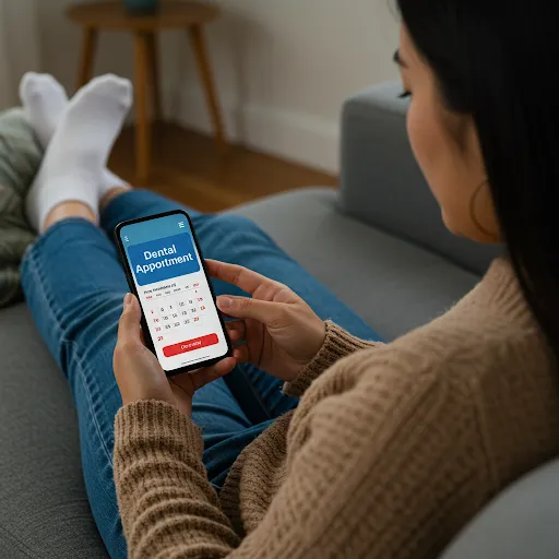 Patient booking dental appointment AI Dental Marketing