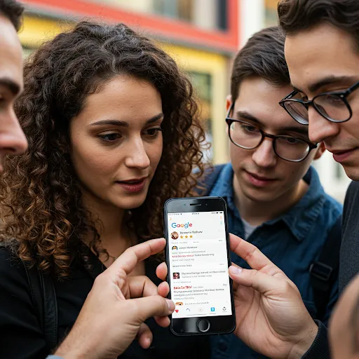 patients looking at Social media reviews Automated Social Media Review Posting