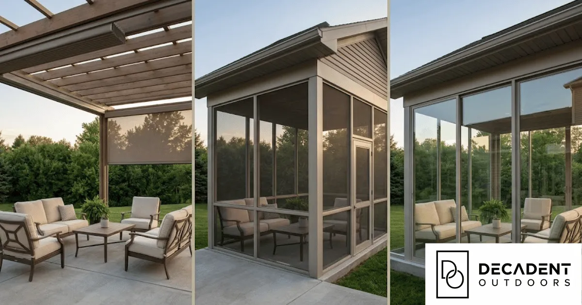 Motorized Screens vs. Screened Porch vs. Four-Season Room