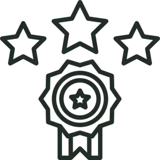 Five-star customer rating badge for Decadent Outdoors, top-rated StruXure motorized pergola and outdoor living contractor serving Ballston Lake, Saratoga Springs, and Albany, NY