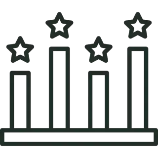 Proven track record icon representing Decadent Outdoors' industry-leading craftsmanship and consistent five-star ratings for StruXure pergola and outdoor living installations in Upstate New York
