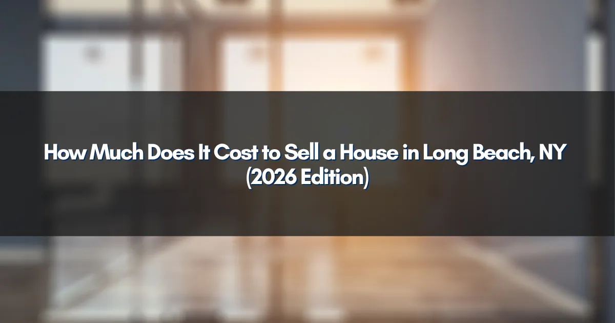 A "Sold" sign in front of a modern Long Beach, NY home near the boardwalk.