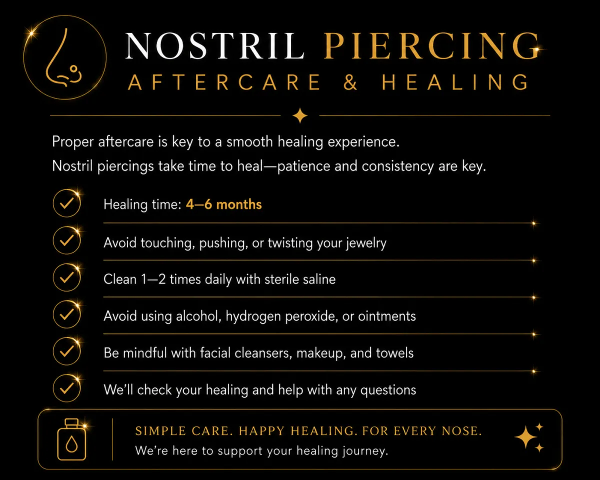 nostril piercing aftercare