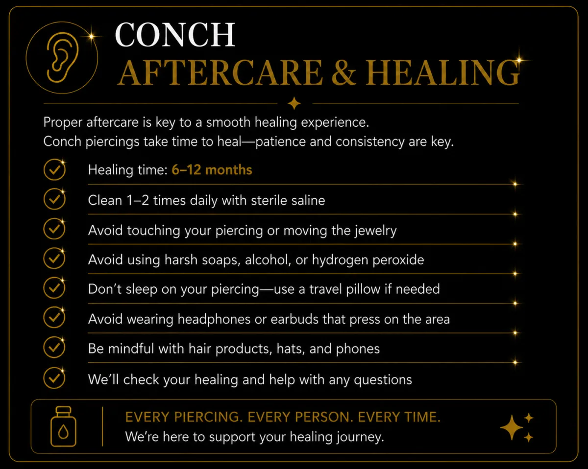 healing times for conch piercings homer glen