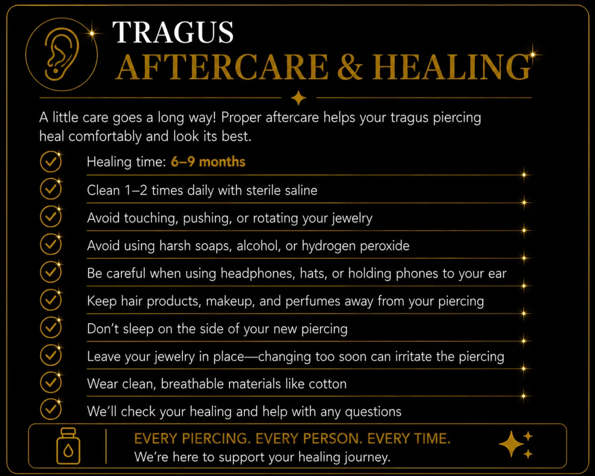 tragus piercing aftercare