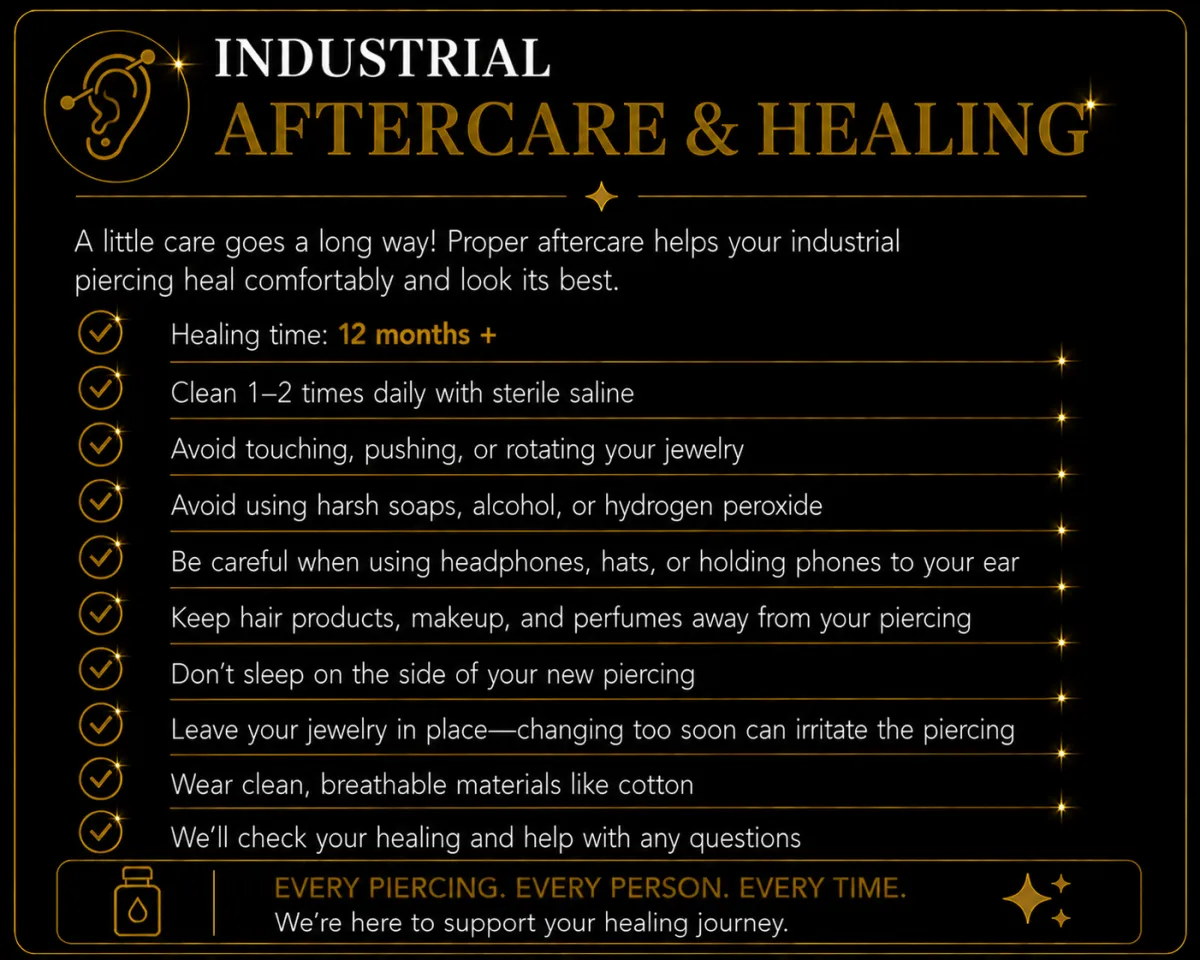 industrial piercing aftercare