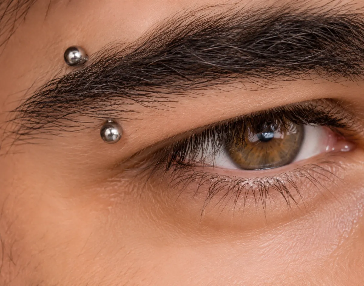 eyebrow piercing homer glen